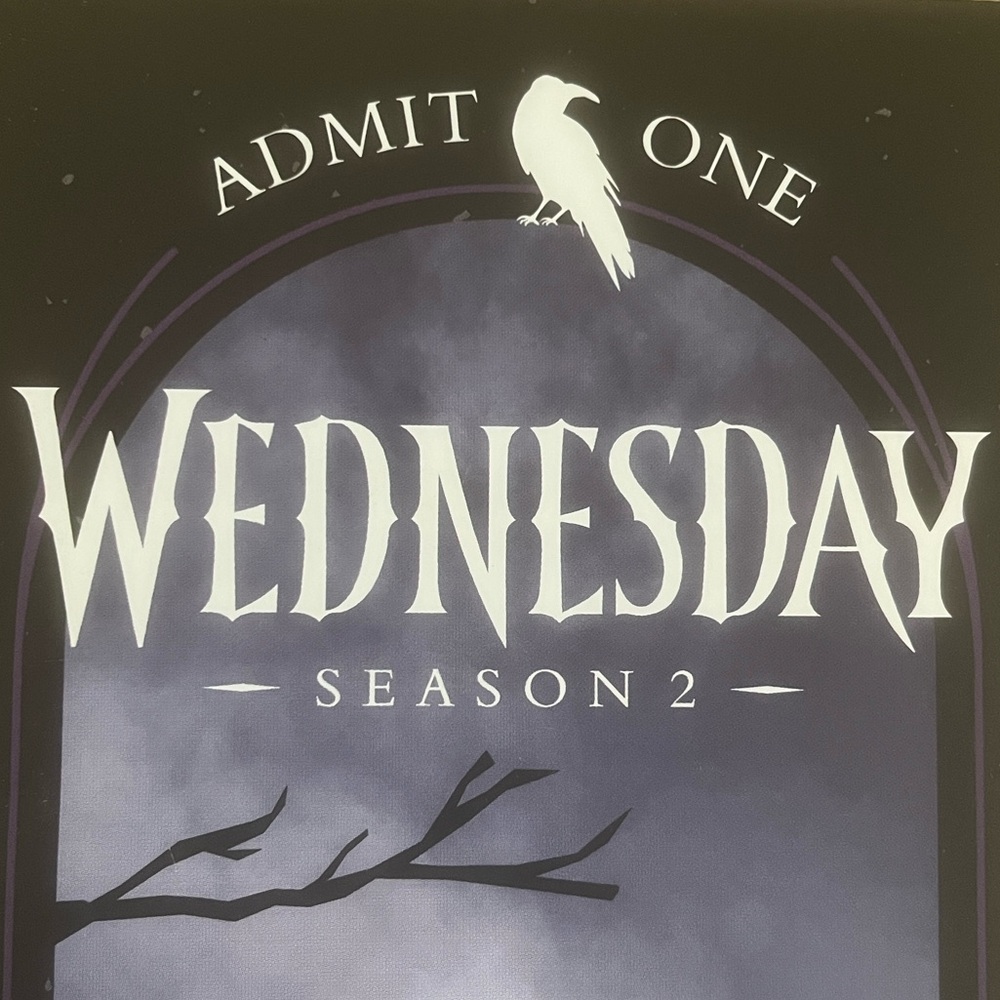 Wednesday Season 2 Premiere Ticket & Popcorn box 8/5/25 Jenna Ortega Tim Burton - Picture 8 of 8